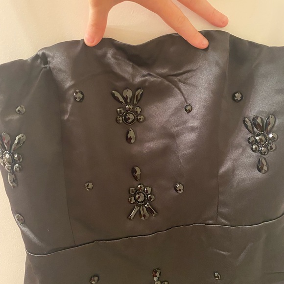 Black detailed homecoming/formal size small Lulu’s dress - Picture 2 of 4